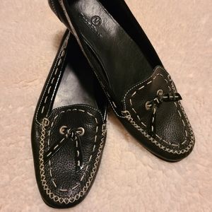 Cole Haan Hand-sewn Black Leather Loafers